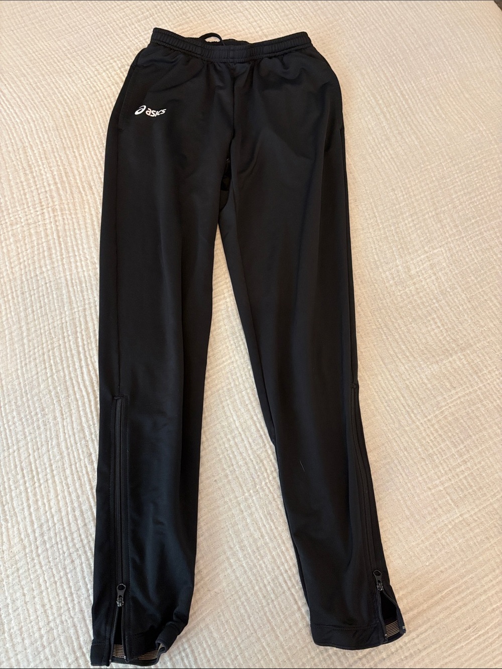 Asics Black Zip-Leg Training Pants